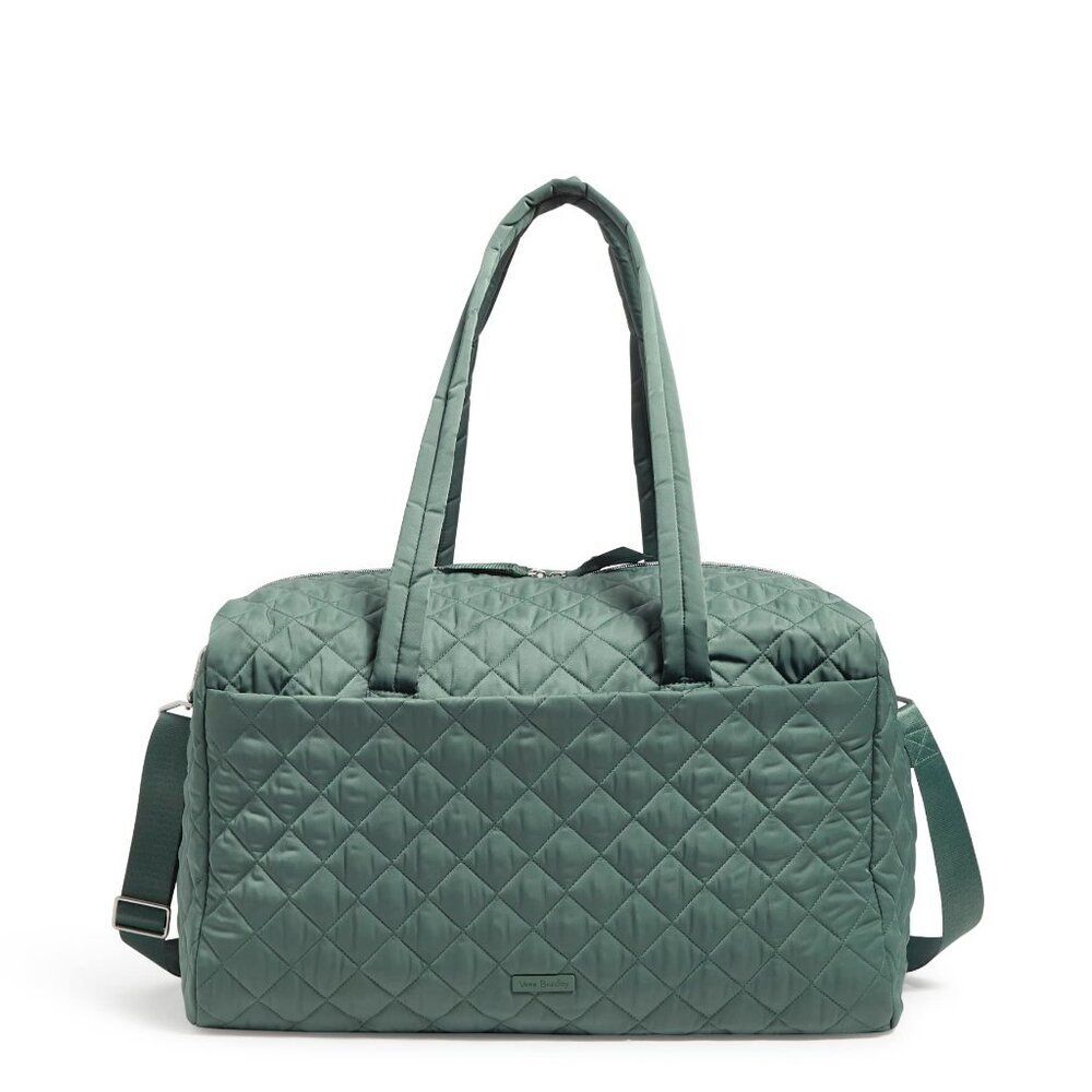 Vera Bradley Performance Twill Large Travel Duffle Bag / Olive Leaf NWT